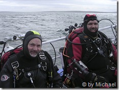 Kurt und Michael vor dem Tauchgang