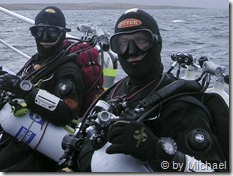 Werner und Brigitte vor dem Tauchgang