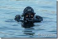 Michael beim Abtauchen