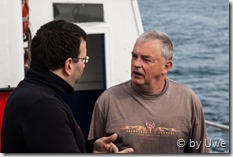 Michael und Andy bei der Abstimmung des Tagesplanes